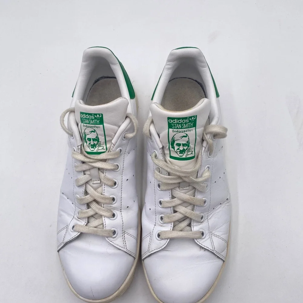 Adidas Stan Smith Sneakers Men 10 White Green Leather Classic M20324 Tennis Shoe